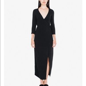 American Apparel Black Wrap Dress